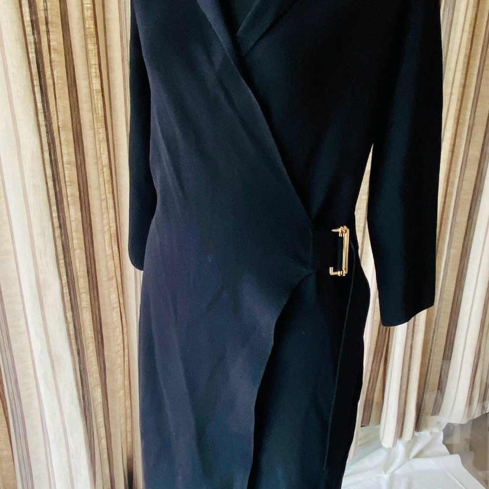 Reiss Black Midi Dress